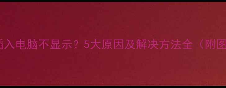 图片 移动硬盘插入电脑不显示？5大原因及解决方法全（附图解教程）2