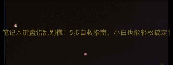 笔记本键盘错乱别慌5步自救指南小白也能轻松搞定