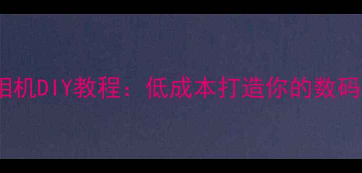 图片 简易复古胶卷相机DIY教程：低成本打造你的数码胶片风格相机1