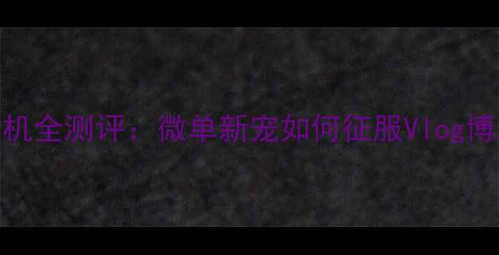 图片 索尼W系列数码相机全测评：微单新宠如何征服Vlog博主？附避坑指南2