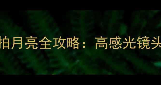 图片 索尼ZV-1II拍月亮全攻略：高感光镜头与夜拍模式