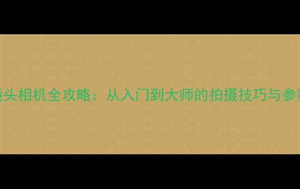 图片 索尼微单镜头相机全攻略：从入门到大师的拍摄技巧与参数设置指南