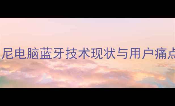 图片 索尼电脑蓝牙技术现状与用户痛点1