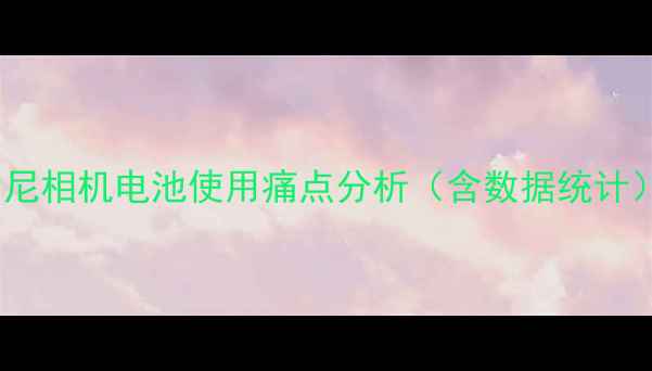 图片 索尼相机电池使用痛点分析（含数据统计）2