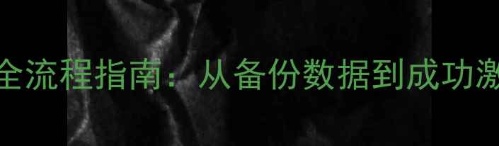 图片 索爱手机刷机全流程指南：从备份数据到成功激活的避坑手册