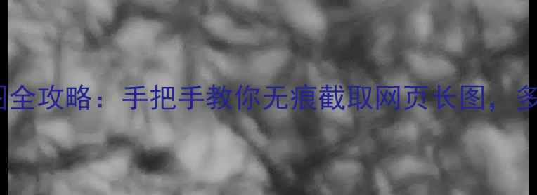 图片 终极指南苹果电脑截长图全攻略：手把手教你无痕截取网页长图，多设备兼容技巧大公开！1