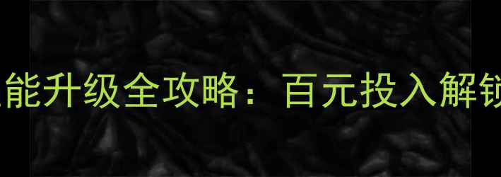 图片 联想x201i显卡性能升级全攻略：百元投入解锁办公娱乐双场景