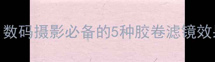 图片 胶片滤镜教程｜数码摄影必备的5种胶卷滤镜效果+手把手教学2