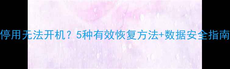 图片 苹果手机停用无法开机？5种有效恢复方法+数据安全指南（最新）