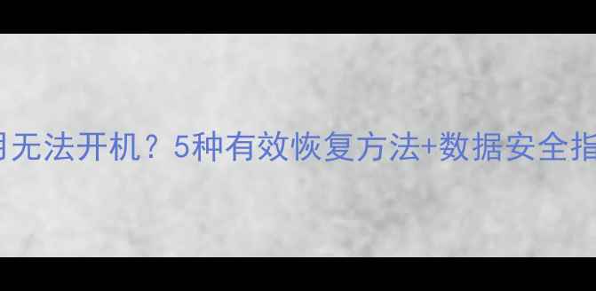 图片 苹果手机停用无法开机？5种有效恢复方法+数据安全指南（最新）1