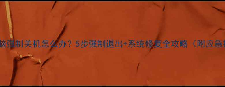 图片 苹果电脑强制关机怎么办？5步强制退出+系统修复全攻略（附应急操作）1