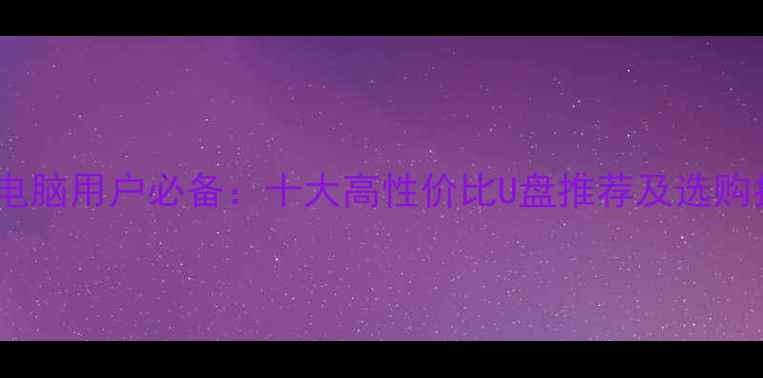 图片 苹果电脑用户必备：十大高性价比U盘推荐及选购指南1
