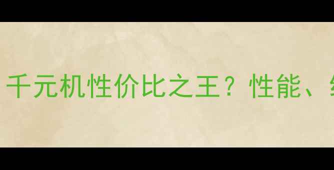 图片 荣耀3C深度评测：千元机性价比之王？性能、续航与设计的全面
