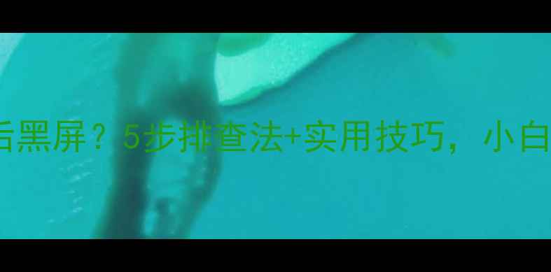 图片 装独立显卡后黑屏？5步排查法+实用技巧，小白也能搞定！1