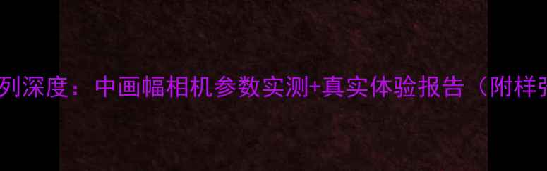 图片 适马SD系列深度：中画幅相机参数实测+真实体验报告（附样张对比）2