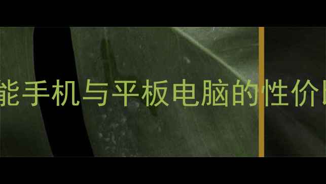 选购必看智能手机与平板电脑的性价比对比与参数