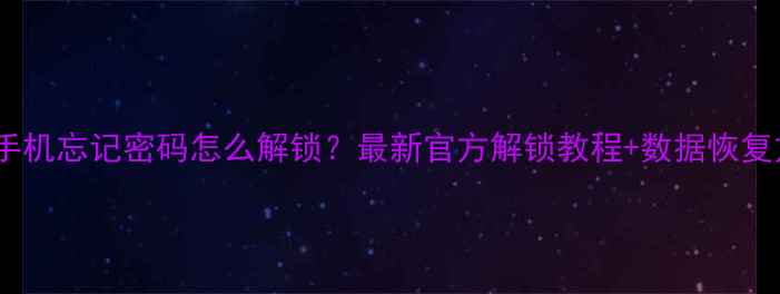 图片 金立手机忘记密码怎么解锁？最新官方解锁教程+数据恢复方案2