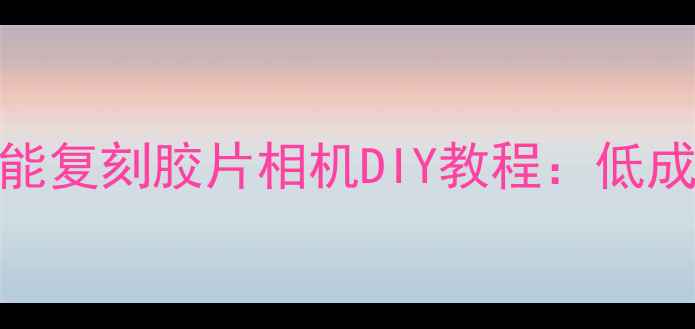 图片 零基础必看！手残党也能复刻胶片相机DIY教程：低成本打造专属复古风相机