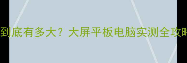 图片 震惊！97寸平板电脑到底有多大？大屏平板电脑实测全攻略（附尺寸对比图）2