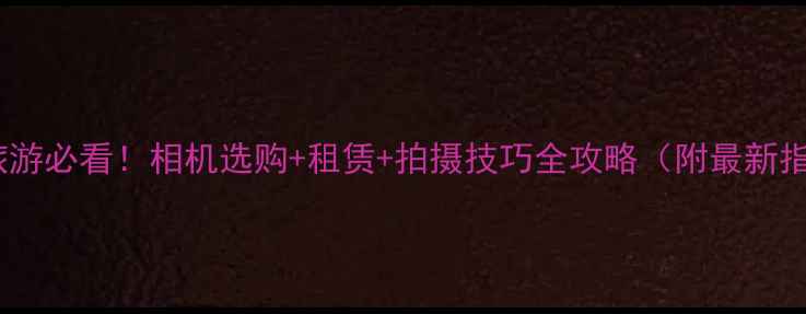 图片 香港旅游必看！相机选购+租赁+拍摄技巧全攻略（附最新指南）2