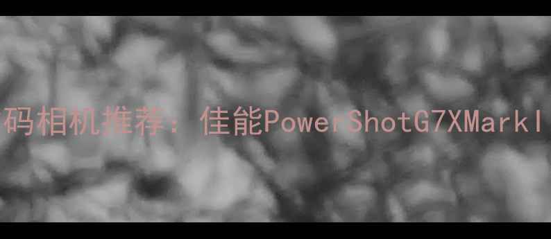 图片 高性价比入门级数码相机推荐：佳能PowerShotG7XMarkIII参数与选购指南