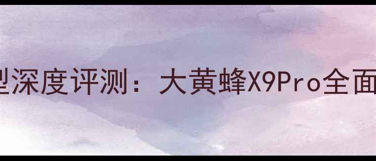 图片 高性价比机型深度评测：大黄蜂X9Pro全面与选购指南1