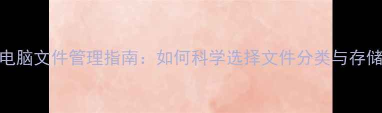 图片 高效电脑文件管理指南：如何科学选择文件分类与存储方案
