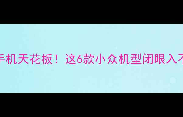 图片 高端定制手机天花板！这6款小众机型闭眼入不踩雷📱💎