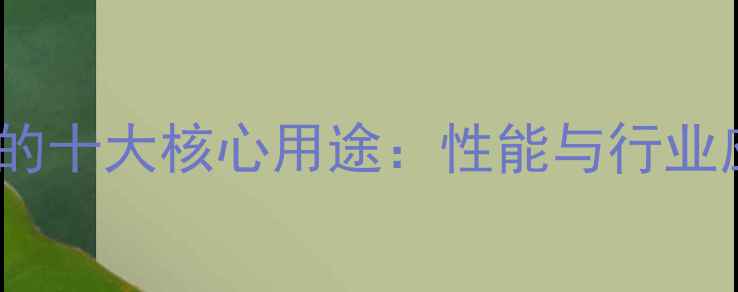图片 高端显卡的十大核心用途：性能与行业应用指南1