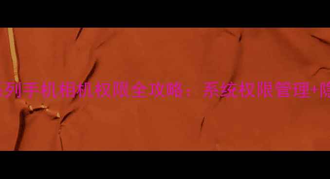 图片 魅族16s18sPro系列手机相机权限全攻略：系统权限管理+隐私保护设置指南