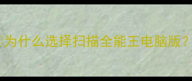 图片 🌟为什么选择扫描全能王电脑版？2