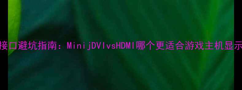 图片 🌟显卡接口避坑指南：MinijDVIvsHDMI哪个更适合游戏主机显示器？🔥