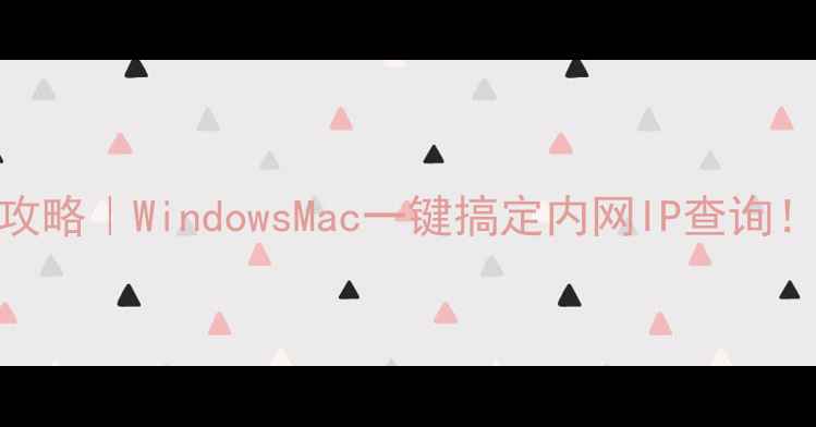 图片 🎮电脑查IP全攻略｜WindowsMac一键搞定内网IP查询！🔧手把手教学