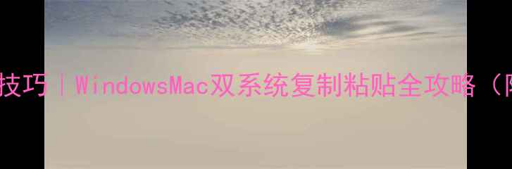 图片 💻电脑微信使用技巧｜WindowsMac双系统复制粘贴全攻略（附快捷键设置）1