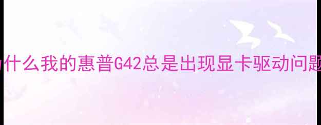 图片 📌为什么我的惠普G42总是出现显卡驱动问题？2