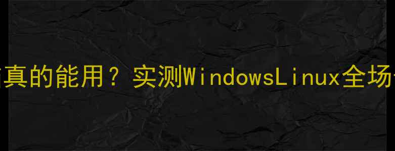 图片 📌无独显电脑真的能用？实测WindowsLinux全场景性能大！🔥