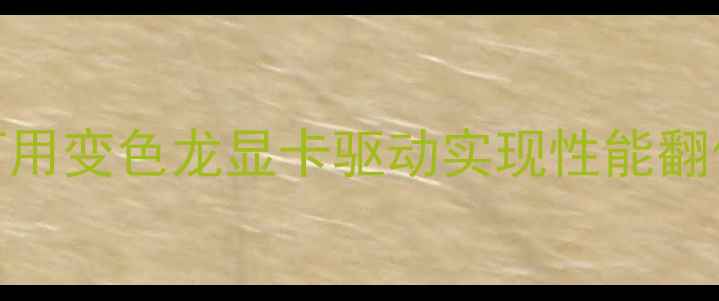 图片 📌显卡驱动终极指南｜如何用变色龙显卡驱动实现性能翻倍？保姆级教程+避坑指南1