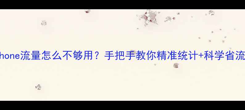 图片 📱iPhone流量怎么不够用？手把手教你精准统计+科学省流！📈