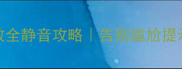 图片 📱三星手机相机音效全静音攻略｜告别尴尬提示音的5大隐藏设置2