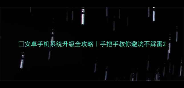 图片 📱安卓手机系统升级全攻略｜手把手教你避坑不踩雷2