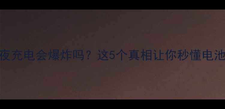 图片 📱手机一整夜充电会爆炸吗？这5个真相让你秒懂电池保养！🔋💡
