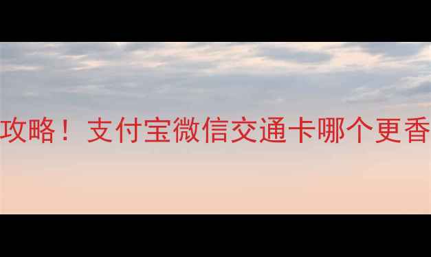 图片 📱手机地铁卡绑定全攻略！支付宝微信交通卡哪个更香？上海北京互通实测