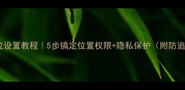 图片 📱手机定位设置教程｜5步搞定位置权限+隐私保护（附防追踪技巧）2