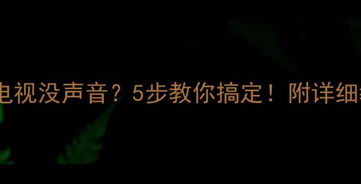图片 📱手机投屏电视没声音？5步教你搞定！附详细教程📱⚡️1