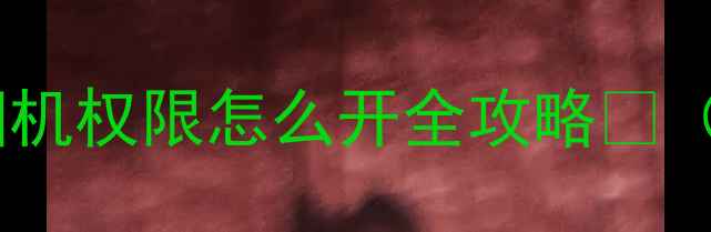 图片 📱手机拍照录像美颜功能受限？相机权限怎么开全攻略✨（附华为小米OPPOVivo实操步骤）2