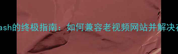 图片 📱手机支持Flash的终极指南：如何兼容老视频网站并解决在线播放问题1