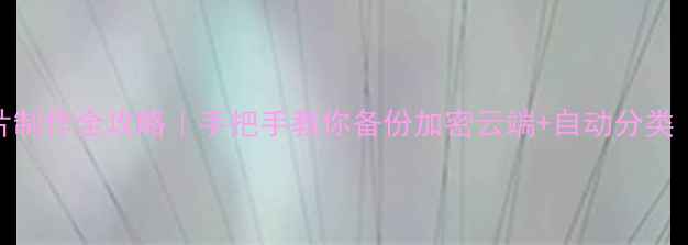 图片 📱手机电子照片制作全攻略｜手把手教你备份加密云端+自动分类（附工具推荐）