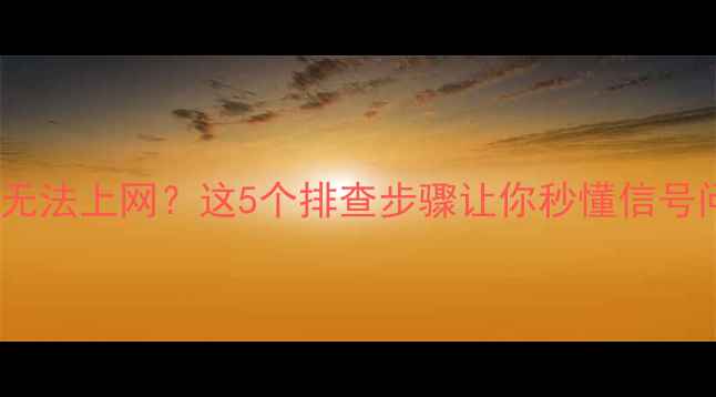 图片 📱手机能打电话但无法上网？这5个排查步骤让你秒懂信号问题！附详细教程1