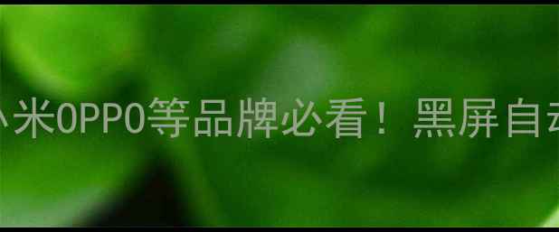 图片 📱手机自动黑屏解决方法华为小米OPPO等品牌必看！黑屏自动关机怎么办？5步自救指南🔧1