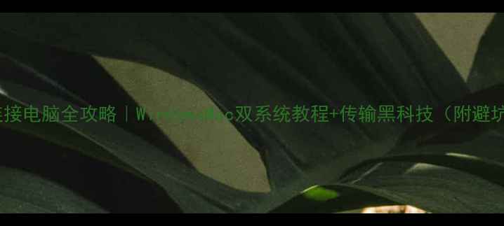 图片 📱手机连接电脑全攻略｜WindowsMac双系统教程+传输黑科技（附避坑指南）1